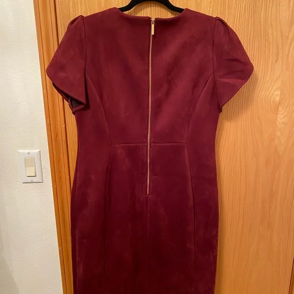 Calvin Klein size 14 mulberry suede dress - Picture 3 of 3